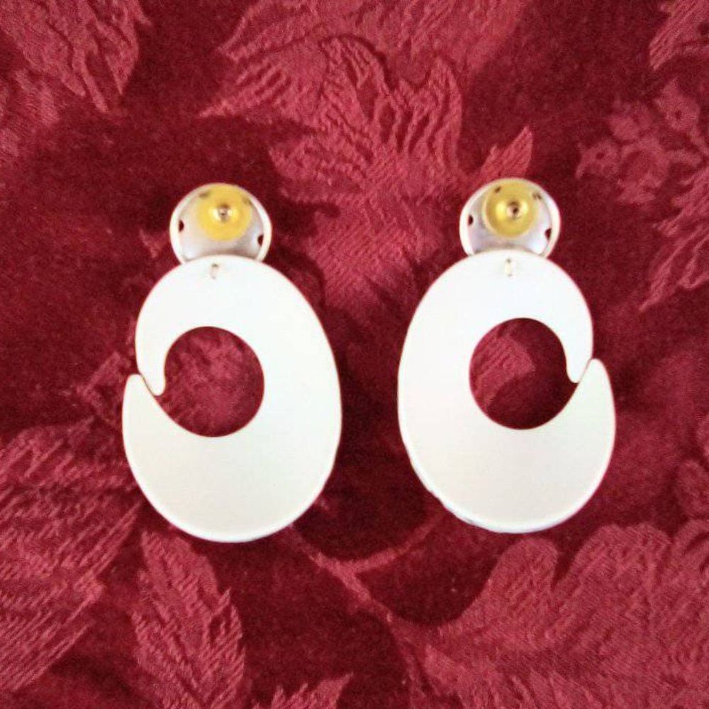 Vintage Marble Patterned Earrings - image 4